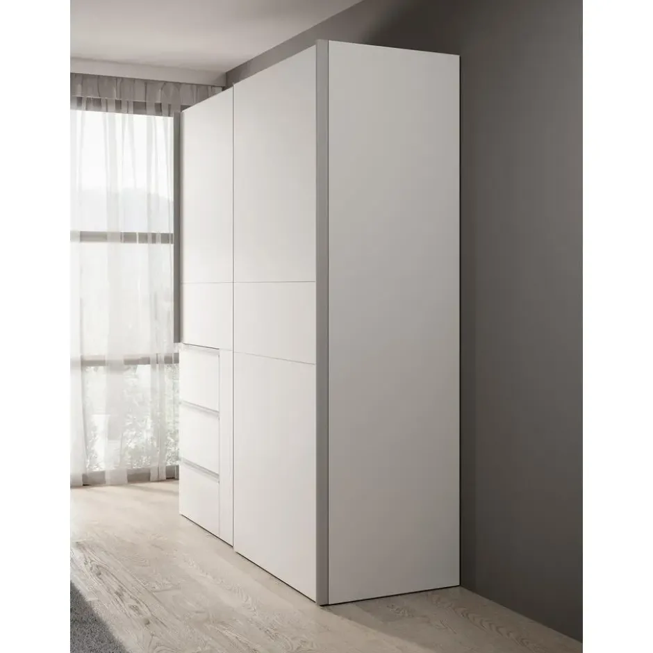 Meubella - Kledingkast Walter - Wit - 170 cm