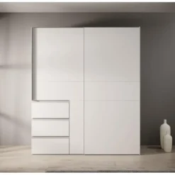 Meubella - Kledingkast Walter - Wit - 170 cm