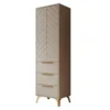 Meubella - Kledingkast Xiano - Beige - 53 cm