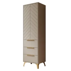 Meubella - Kledingkast Xiano - Beige - 53 cm