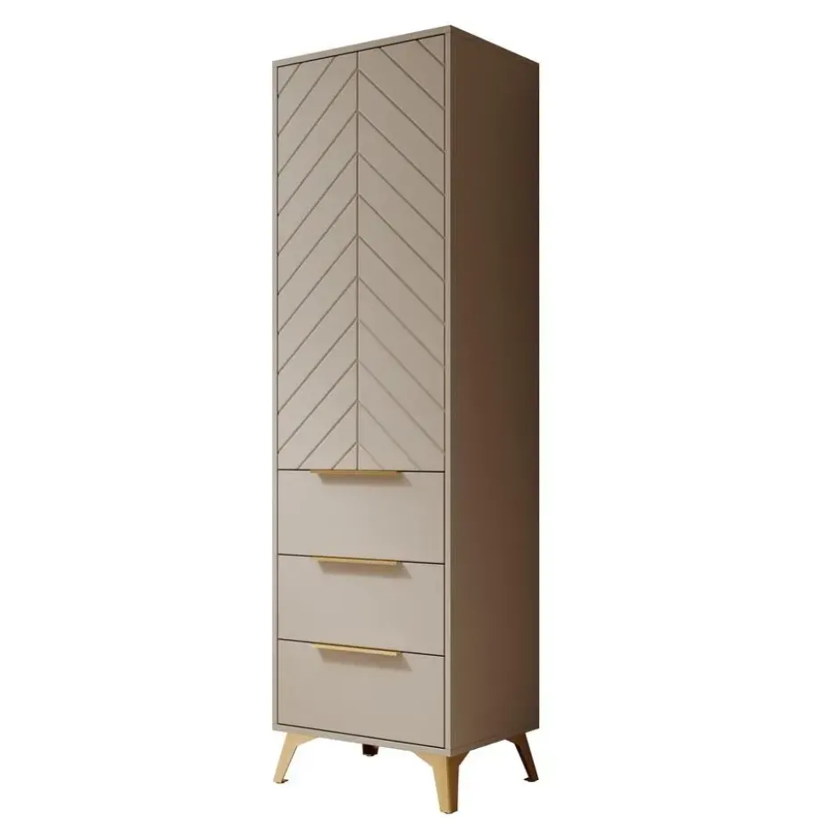 Meubella - Kledingkast Xiano - Beige - 53 cm