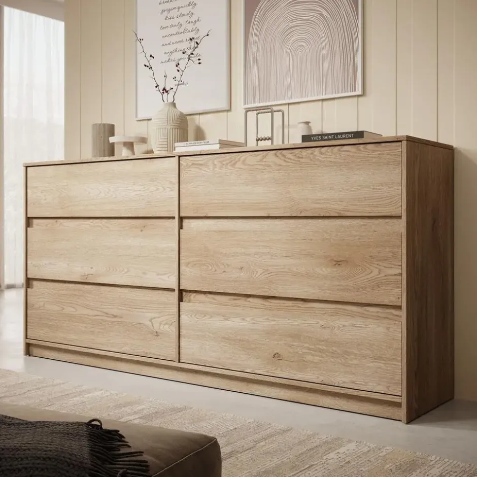 Meubella - Ladekast Cuarto - Eiken - 181 cm