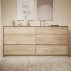 Meubella - Ladekast Cuarto - Eiken - 181 cm