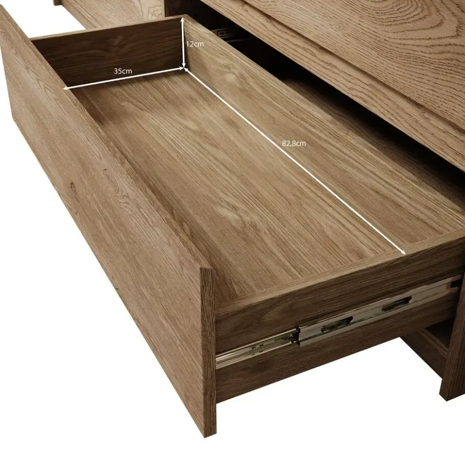 Meubella - Ladekast Cuarto - Eiken - 181 cm