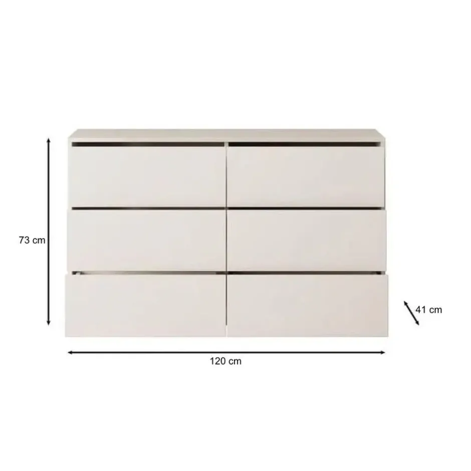 Meubella - Ladekast Gideon - Beige - 120 cm