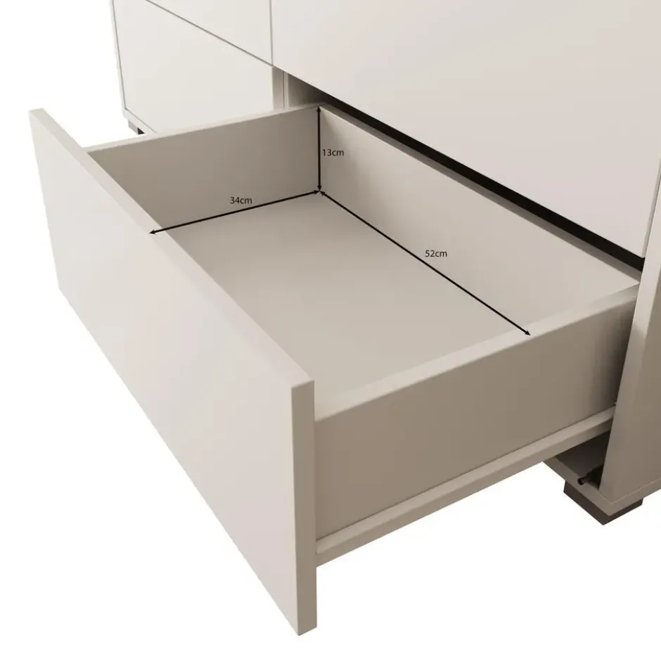 Meubella - Ladekast Gideon - Beige - 120 cm