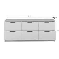 Meubella - Ladekast Kennedy - Wit - 120 cm