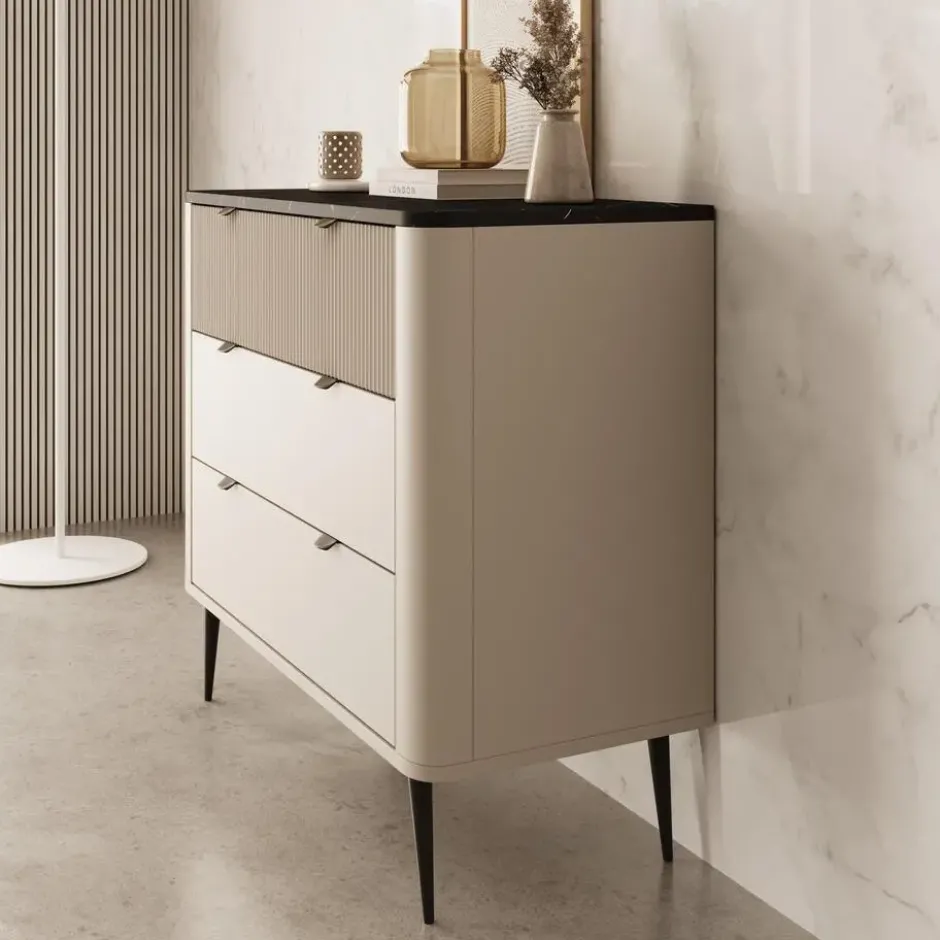 Meubella - Ladekast Mace - Beige - 90 cm