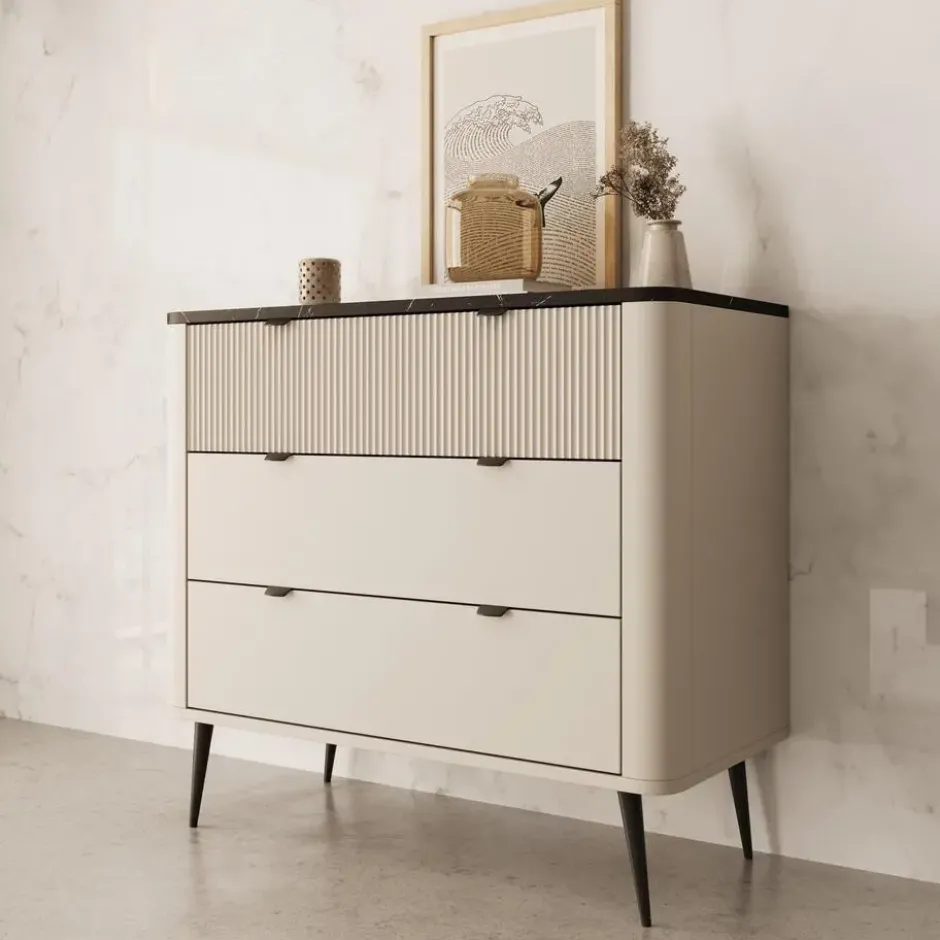 Meubella - Ladekast Mace - Beige - 90 cm