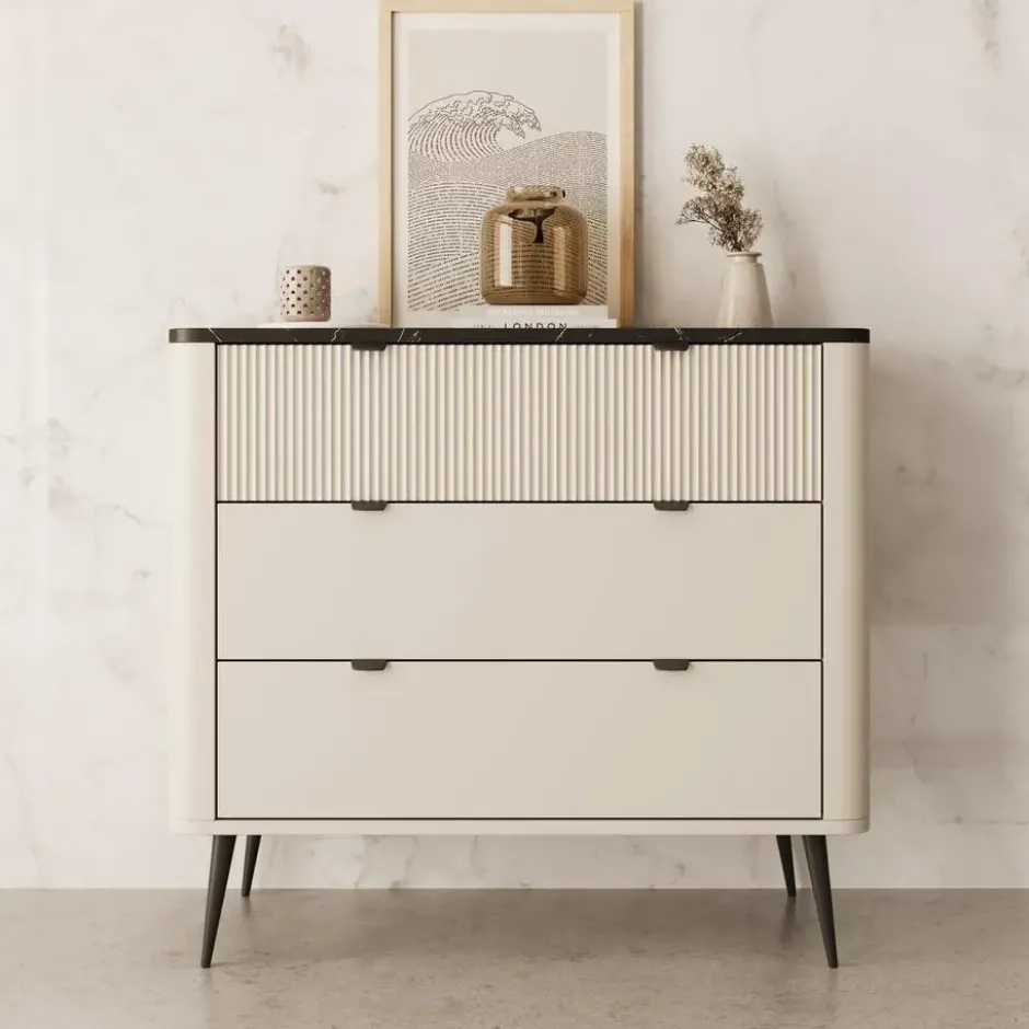 Meubella - Ladekast Mace - Beige - 90 cm