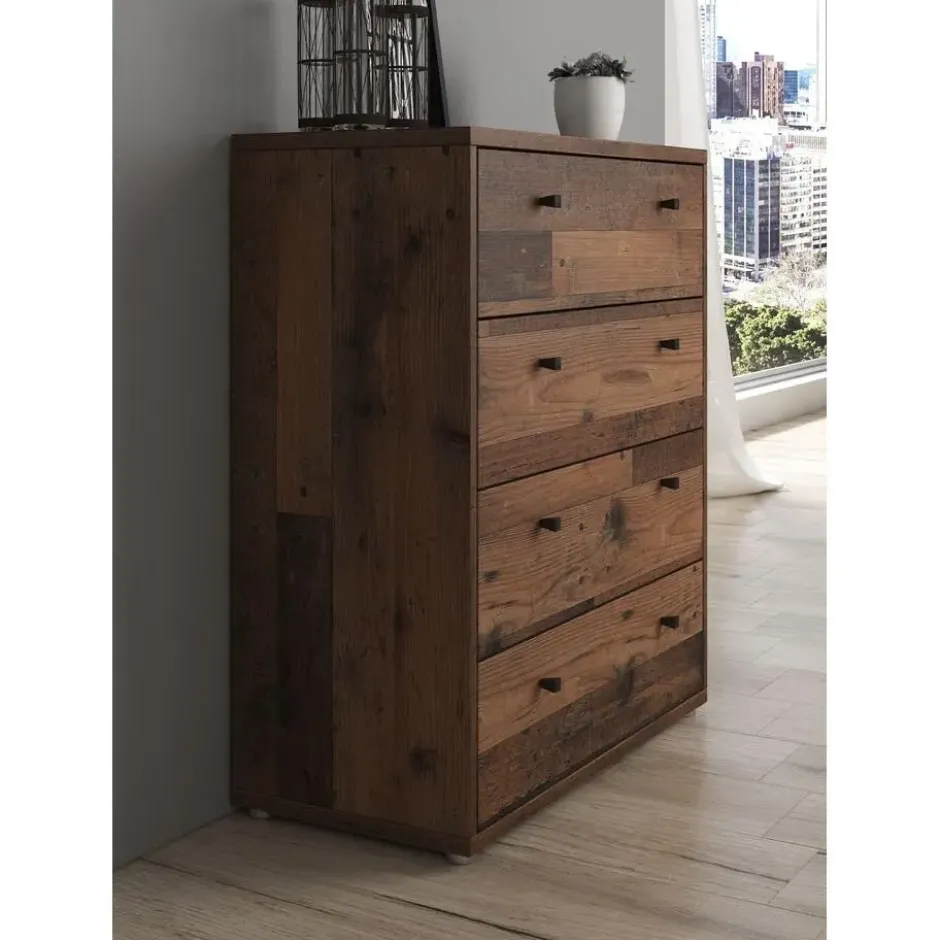 Meubella - Ladekast Tonga - Old wood - 74 cm