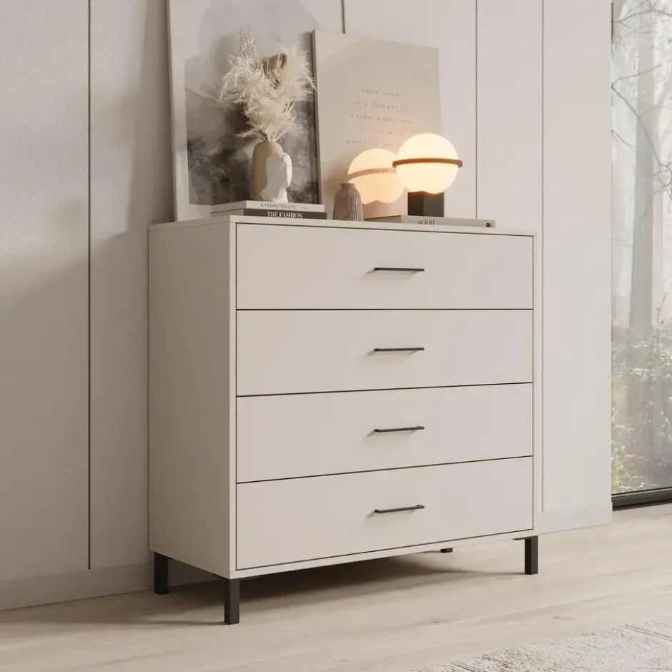 Meubella - Ladekast Vidor - Beige - 93 cm