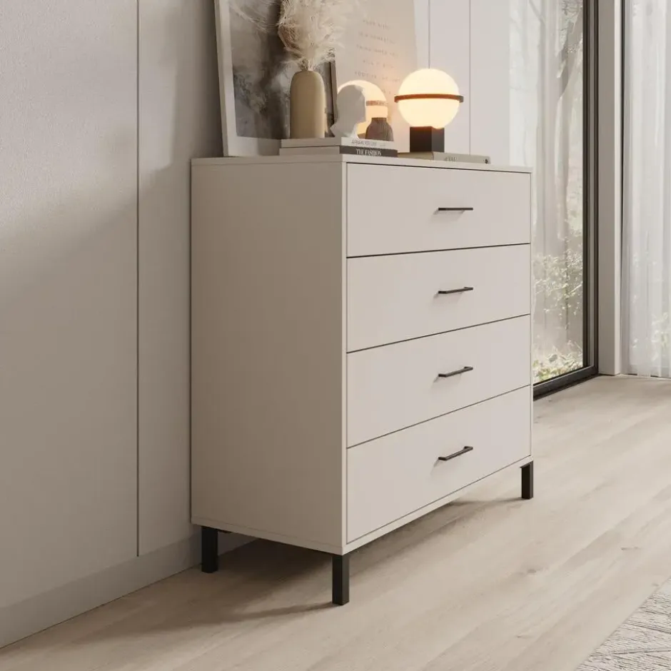 Meubella - Ladekast Vidor - Beige - 93 cm