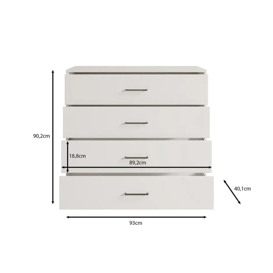 Meubella - Ladekast Vidor - Beige - 93 cm