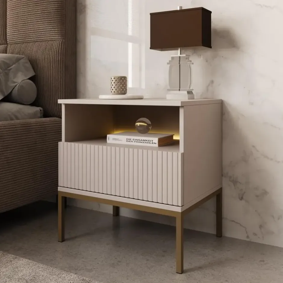 Meubella - Legend - Nachtkastje - Beige