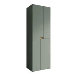 Meubella - Lombok - Kledingkast met 4 deuren - Groen - 60x42x184 cm