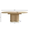 Meubella - Loro - Eetkamertafel uitschuifbaar - Eiken - 180-220x90x76cm