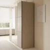 Meubella - Luce - Kledingkast met schuifdeuren - Beige - 180x55x201 cm
