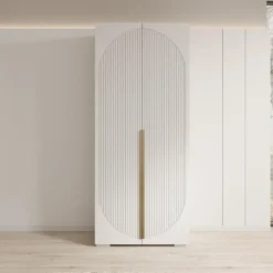Meubella - Mayfair - Kledingkast 2-deurs - Wit - 100x47x237 cm