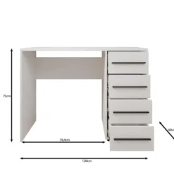Meubella - Montalo - Bureau - Beige - 120x60x75 cm