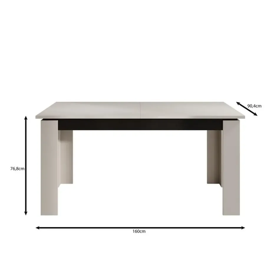 Meubella - Montellini - Eetkamertafel - Eikenpatroon - 160x90x77 cm