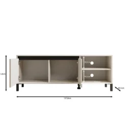 Meubella - Montellini - TV-Meubel - Beige - 138x40x52 cm