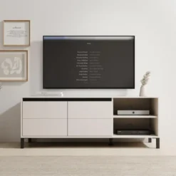 Meubella - Montellini - TV-Meubel - Beige - 138x40x52 cm