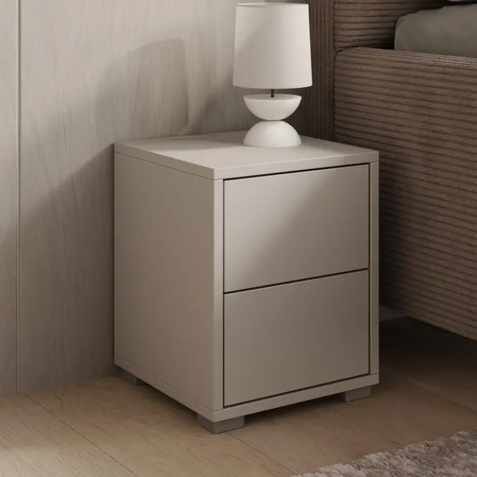 Meubella - Nachtkastje Gideon - Beige - 30 cm
