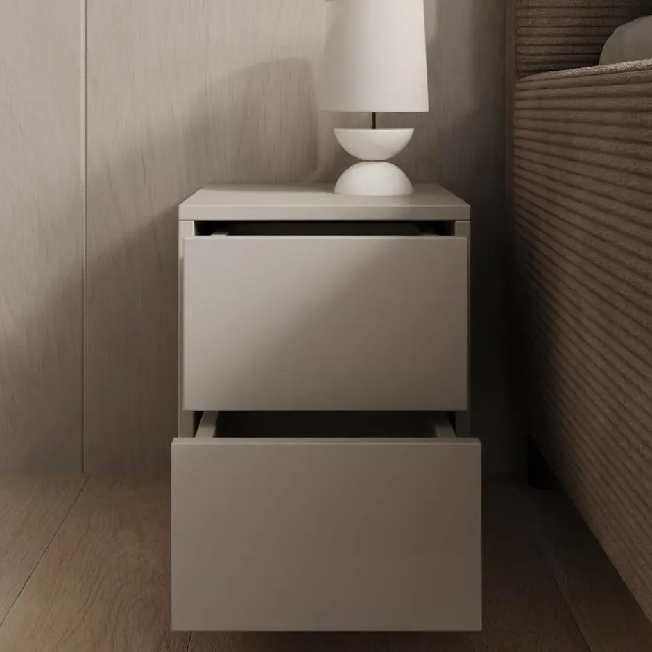Meubella - Nachtkastje Gideon - Beige - 30 cm