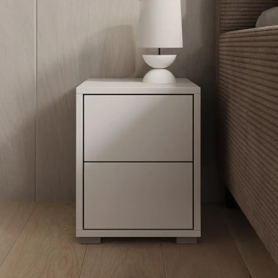 Meubella - Nachtkastje Gideon - Wit - 30 cm