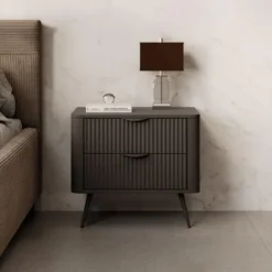 Meubella - Nachtkastje Lima - Zwart - 63 cm