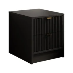 Meubella - Nachtkastje Tavares - Zwart - 35 cm