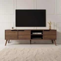 Meubella - Nido - TV-Meubel - Donker eikenpatroon - 180x40x55 cm