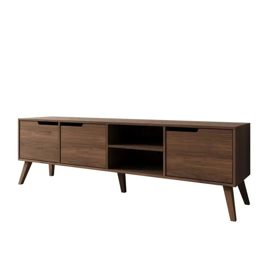 Meubella - Nido - TV-Meubel - Donker eikenpatroon - 180x40x55 cm
