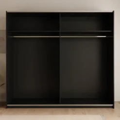 Meubella - Nuvola - Kledingkast schuifdeuren - Antraciet - 228x56x206cm