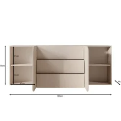 Meubella - Renalto - Dressoir - Beige - 180x36x70 cm