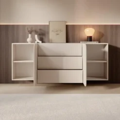 Meubella - Renalto - Dressoir - Beige - 180x36x70 cm