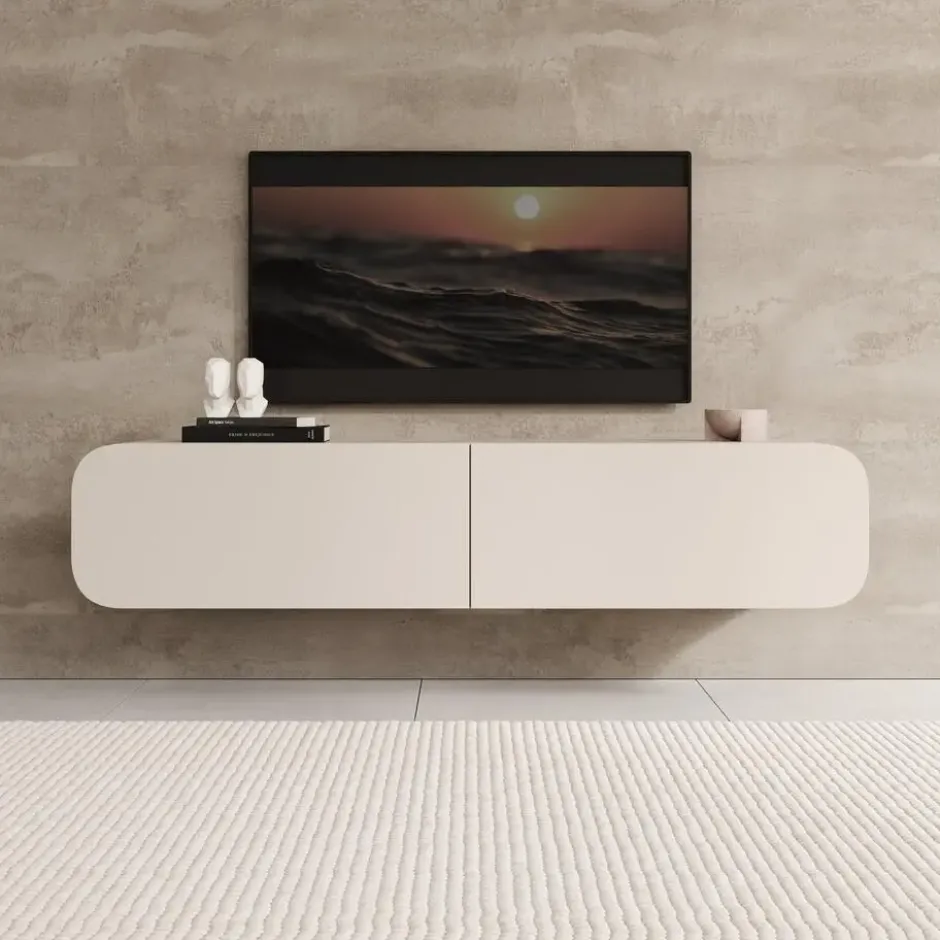 Meubella - Renalto - TV-Meubel - Beige - 140x36x34 cm