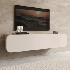 Meubella - Renalto - TV-Meubel - Beige - 140x36x34 cm