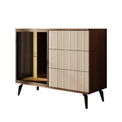 Meubella - Riverhead - Dressoir - Beige/Eiken - 103x39x80 cm