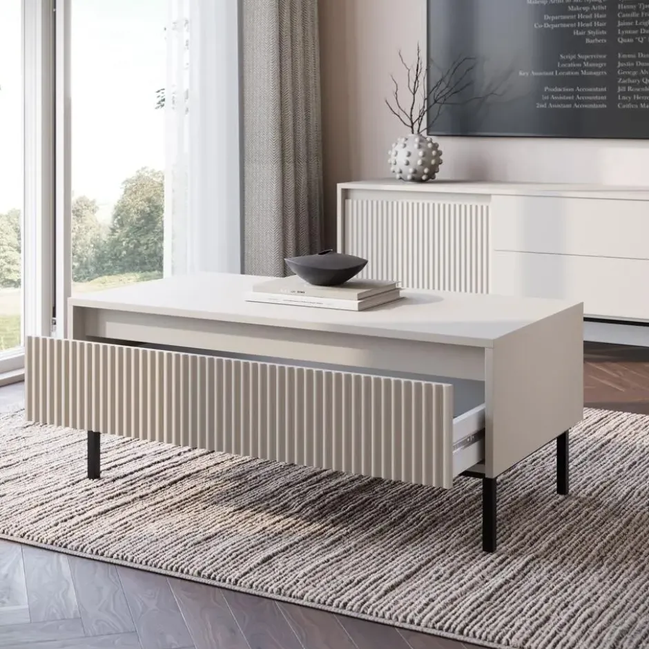 Meubella - Salontafel Orvana - Beige - 100 cm