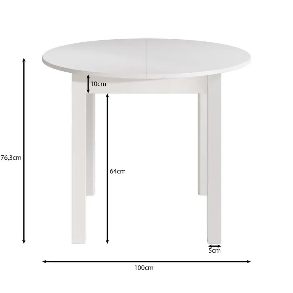 Meubella - South - Eetkamertafel - Wit