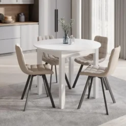 Meubella - South - Eetkamertafel - Wit