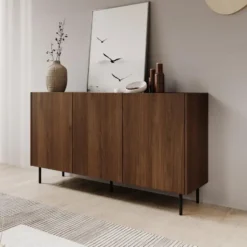 Meubella - Tahiti - Dressoir - Donker eiken - 144 cm