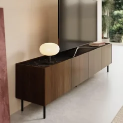 Meubella - Tahiti - TV-Meubel - Donker eiken - 200 cm