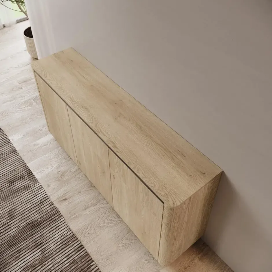 Meubella - Taywan - Dressoir - Eiken - 163x38x83 cm
