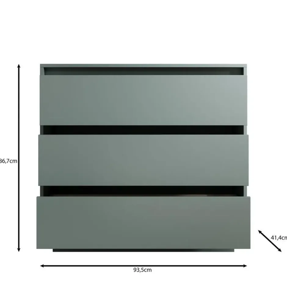 Meubella - Tivaro - Ladekast - Beige - 94x41x87 cm