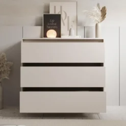 Meubella - Tivaro - Ladekast - Beige - 94x41x87 cm