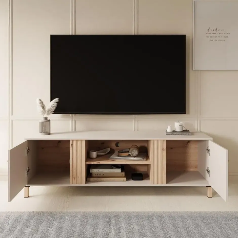 Meubella - TV-Meubel Bahia - Beige - 163 cm