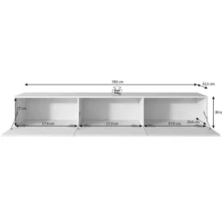 Meubella - TV-Meubel Bonzo - Beige - 180 cm